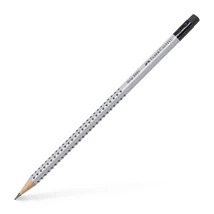 FABER-CASTELL GRAFITCERUZA GRIP 2001 EZÜST TEST SZÍN RADÍROS VÉGŰ HB