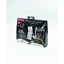 UNI PWE-5M Folyékony kréta karácsonyi készlet Elegáns színek UNI PWE-5M Folyékony kréta karácsonyi készlet Elegáns színek