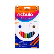 NEBULO SZÍNES CERUZA KÉSZLET, JUMBO HÁROMSZÖG, 12 SZÍNES