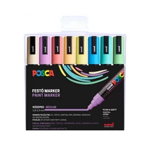 UNI POSCA PC-5M  8 db-OS KÉSZLET PASZTELL