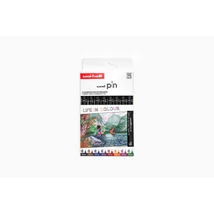 UNI PIN 8 darabos rajzmarker készlet Színek világa ( 0.5 méretben fekete, barna, kék, lila, piros, narancs, rózsaszín és zöld)