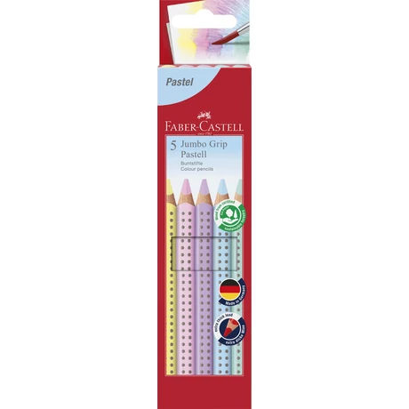 FABER-CASTELL SZÍNES CERUZA KÉSZLET    5DB-OS GRIP JUMBO PASZTELL