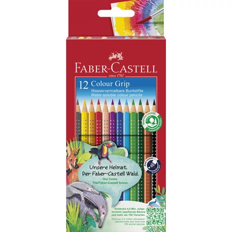 FABER-CASTELL SZÍNES CERUZA KÉSZLET 12DB-OS GRIP 2001