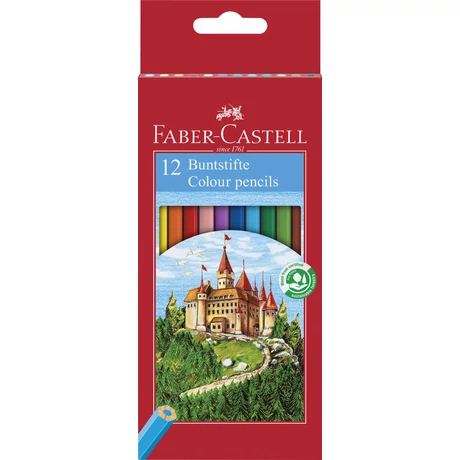 FABER-CASTELL SZÍNES CERUZA KÉSZLET 12DB-OS KASTÉLYOS