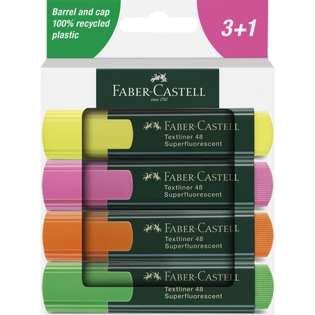 FABER-CASTELL SZÖVEGKIEMELŐ KÉSZLET 4DB-OS 1548 FLUORESZKÁLÓ 2024