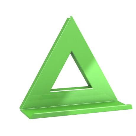 MEGA mágnes háromszög XL, zöld 75x75, tálcával
