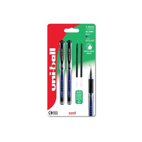 UNI UM-153S KÉK ZSELÉS TINTÁJÚ ROLLER TOLL 2DB-OS ÉS 2DB TOLLBETÉT PFP BLISZTERBEN