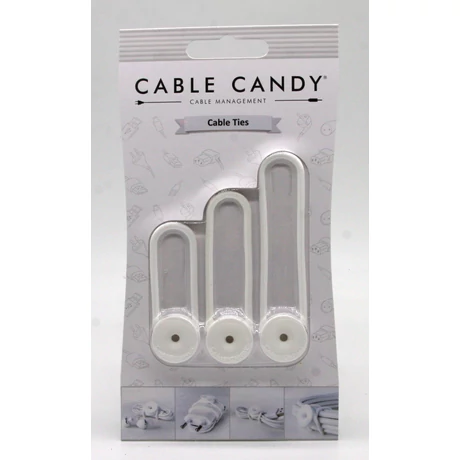 CABLE CANDY  KÁBELRENDEZŐ HUROK FEHÉR (3X)