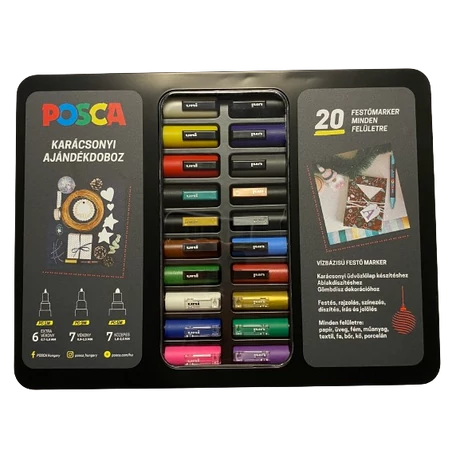 UNI POSCA VEGYES 20DB-OS KARÁCSONYI DOBOZ UNI POSCA VEGYES 20DB-OS KARÁCSONYI DOBOZ